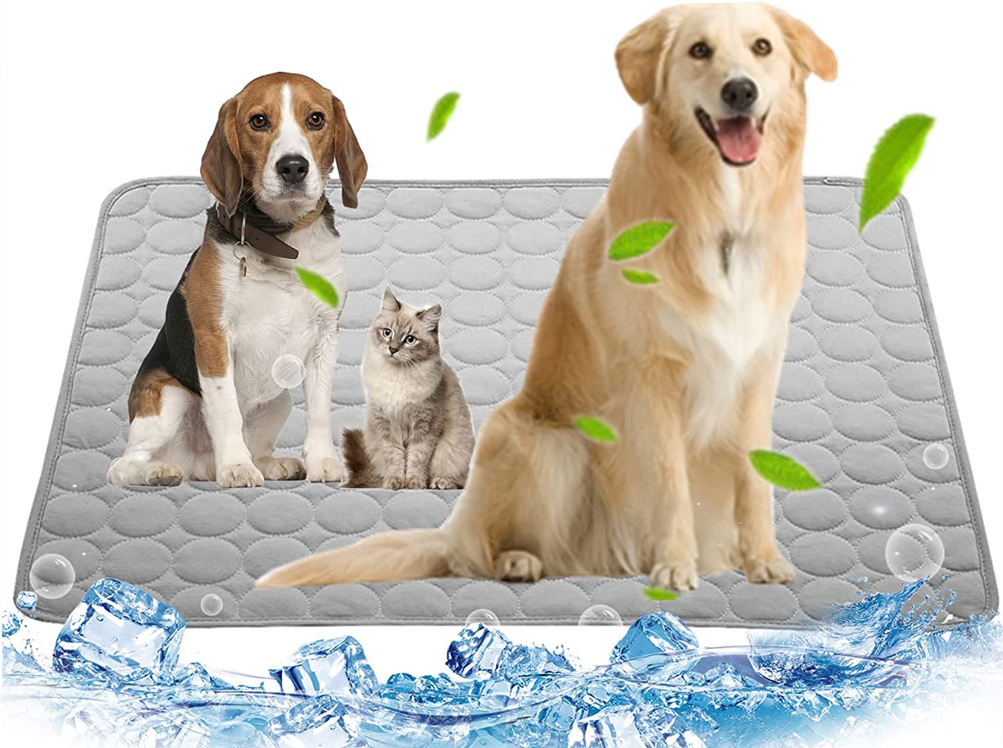 Pet Cooling Mat, 2X-Large, 27.5 X 39.0 In, Mesh, No Water or Electricity Needed, Safe, Portable, Foldable, Easy to Use, Designed for Large Dogs and Cats, 3 Years Warranty