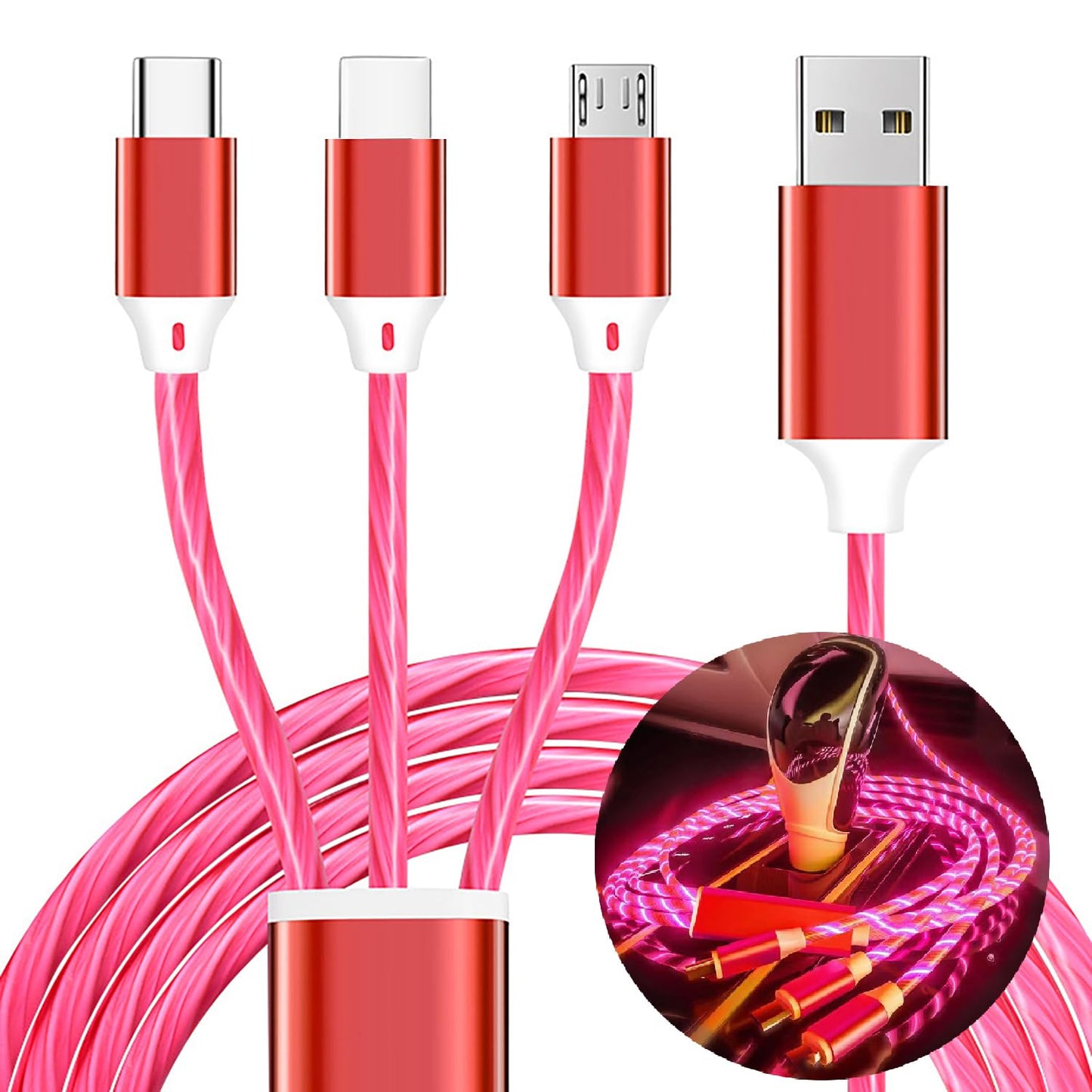 GlowCharge Multi-Color LED Cable