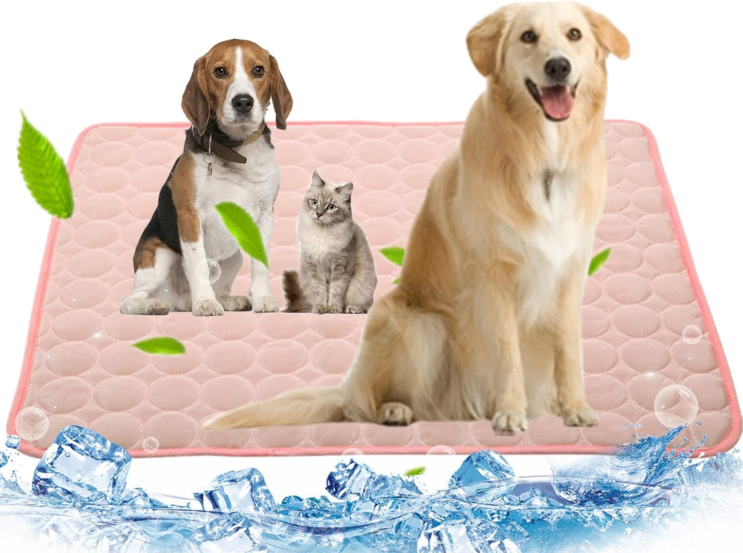 Pet Cooling Mat, 2X-Large, 27.5 X 39.0 In, Mesh, No Water or Electricity Needed, Safe, Portable, Foldable, Easy to Use, Designed for Large Dogs and Cats, 3 Years Warranty