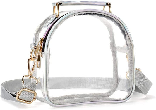 Clear Purse for Women, Clear Bag Stadium Approved, See through Clear Handbag