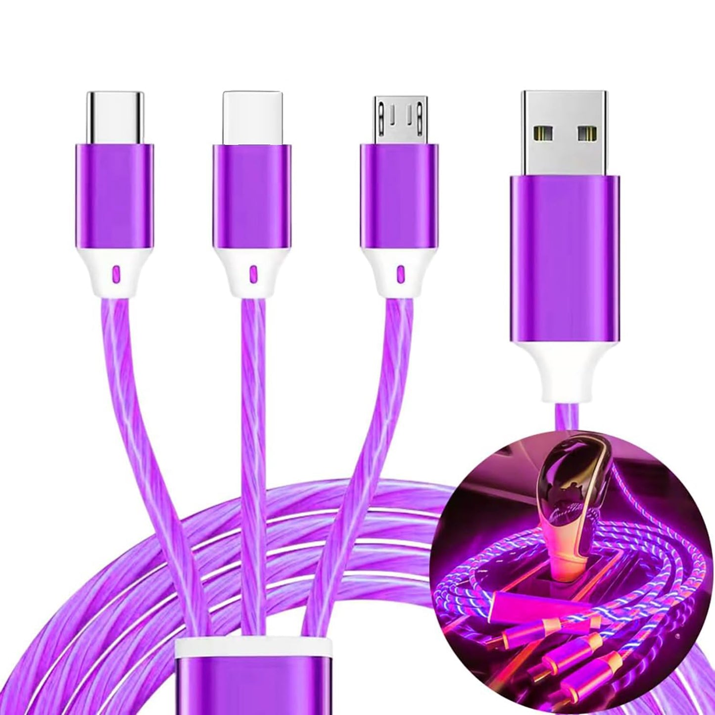 GlowCharge Multi-Color LED Cable