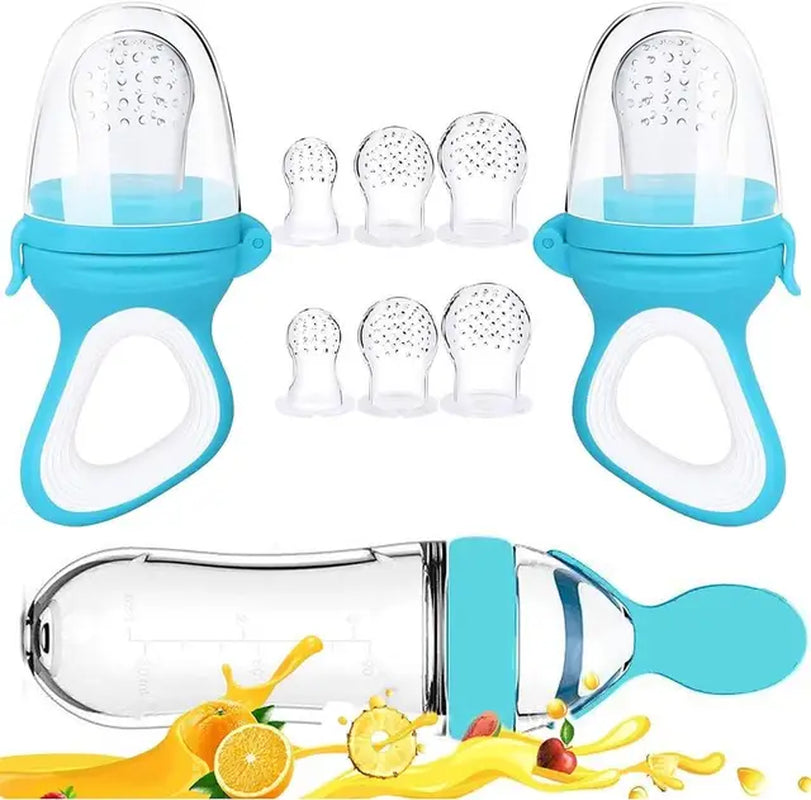 Squeezing Feeding Bottle Cup Silicone Newborn Baby Pacifier Training Rice Spoon Infant Cereal Food Supplement Feeder Tableware