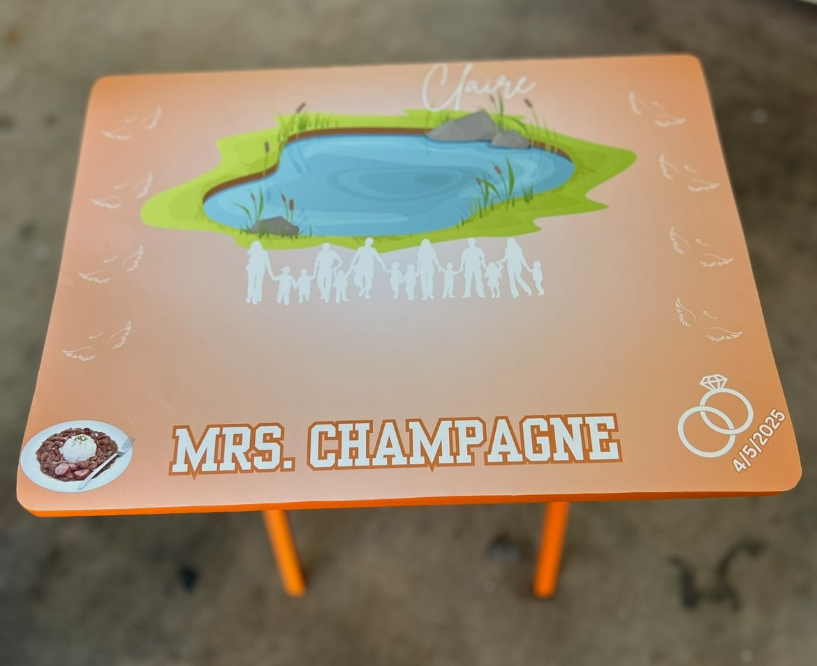 Custom Folding Tray Table
