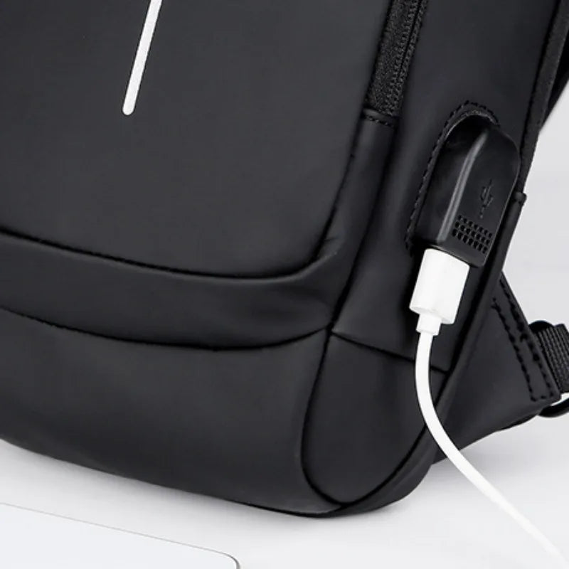 Travel Sling Bag Pack Messenger Pack Chest Bag for Male Fashion Multifunction Shoulder Bag Crossbody Bag on Shoulder