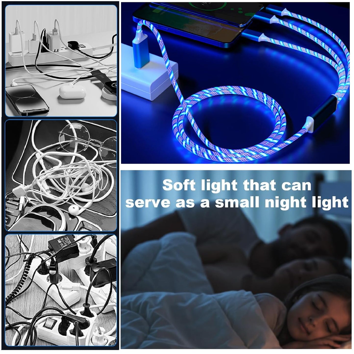 GlowCharge Multi-Color LED Cable
