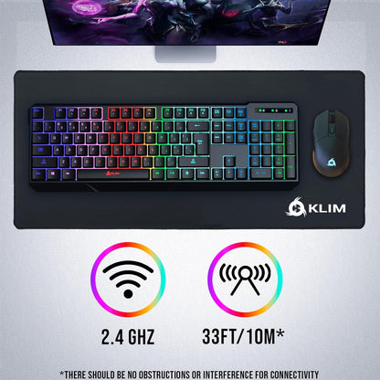 Chroma Wireless Gaming Keyboard RGB - Backlit Wireless Keyboard - Long-Lasting Rechargeable Battery - Quiet Water Resistant Ergonomic Keyboard - Teclado Gamer - PC PS5 PS4 Xbox One Mac - Black