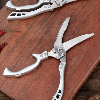 Kitchen Scissors Multifunctional Stainless Steel Food Scissors Chicken Bone Meat Fishing Crab Greens Cutting Trimming Scissors