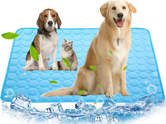 Pet Cooling Mat, 2X-Large, 27.5 X 39.0 In, Mesh, No Water or Electricity Needed, Safe, Portable, Foldable, Easy to Use, Designed for Large Dogs and Cats, 3 Years Warranty